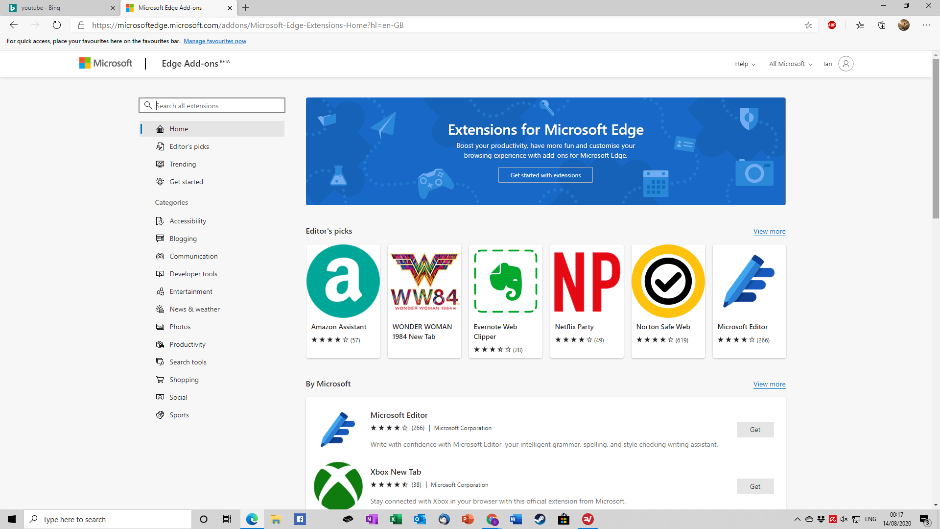 Navigateur Web Microsoft Edge